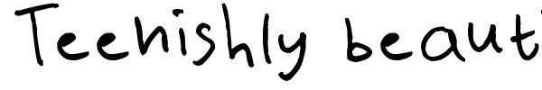 Teenishly beautiful font preview